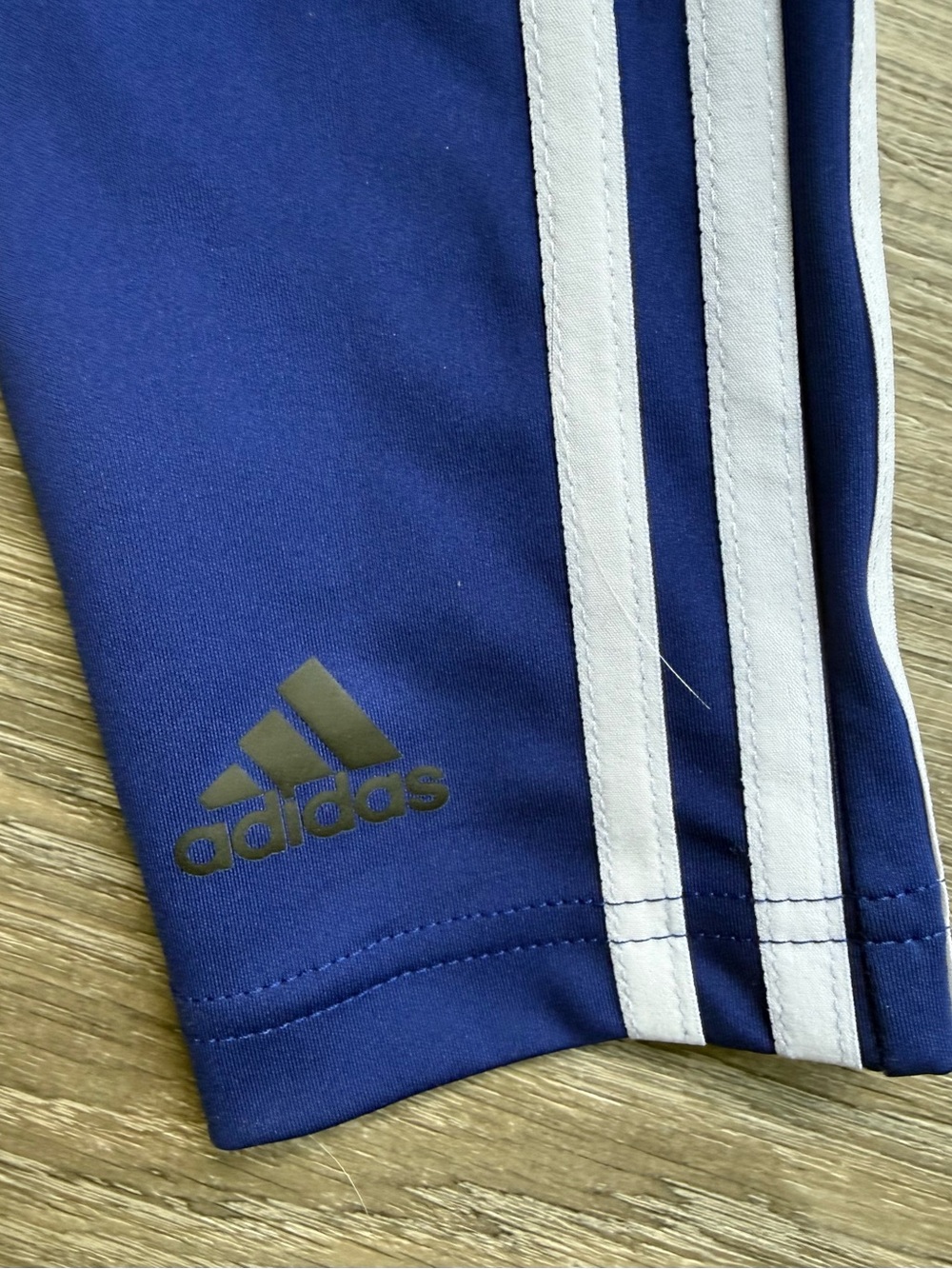 adidas Women’s XS High-Waist Athletic Leggings Royal Blue/White Interior Pocket - Picture 5 of 9